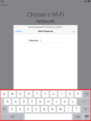 iOS 7 Enter Wi-Fi Key